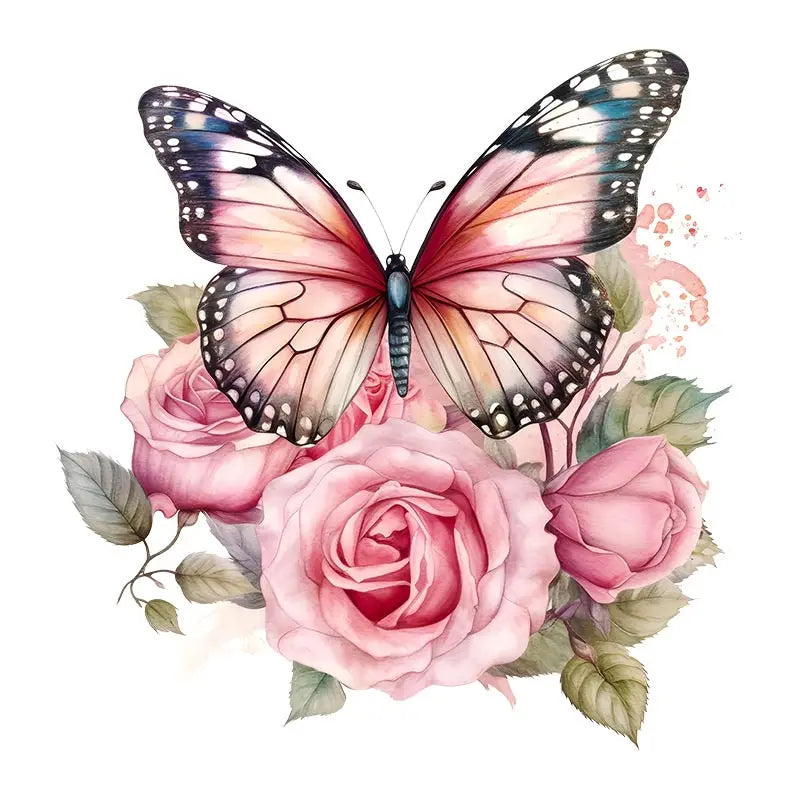 Butterflies Plants Flowers Wall Sticker