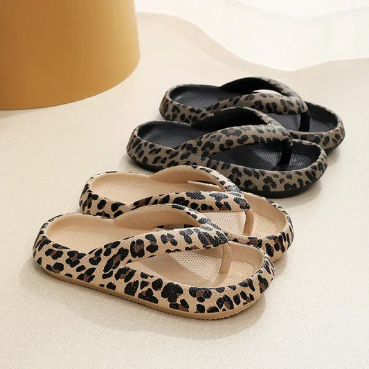 Flip-Flop Leopard Soft Thick-Soled Slippers