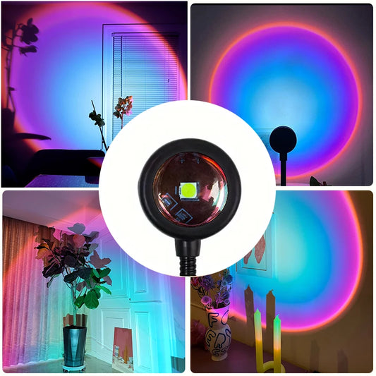Rainbow projection lamp, USB decorative sunset
