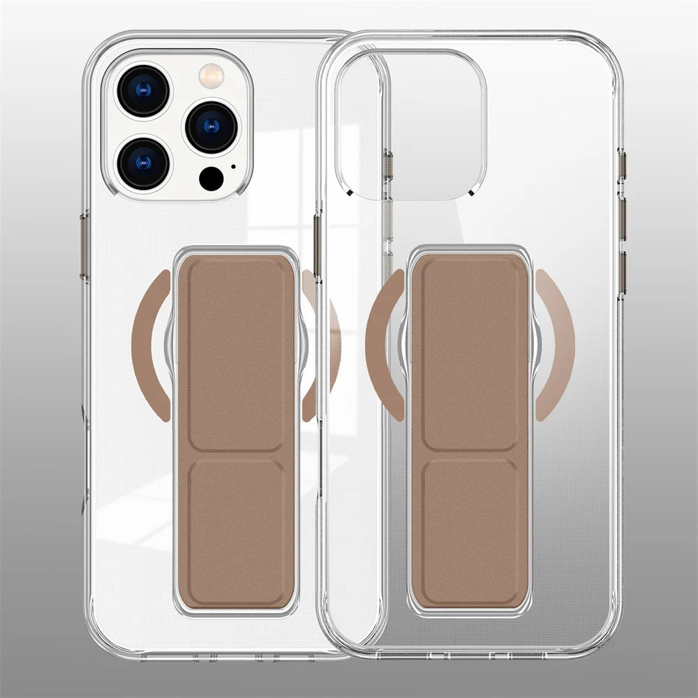 Luxury Folding Wristband Stand Magnetic Phone Case For iPhone Protective Back Cover