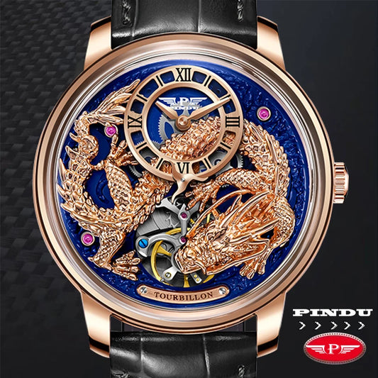 Golden Dragon Dial Mechanical Sapphire Waterproof Automatic Mechanical Watch