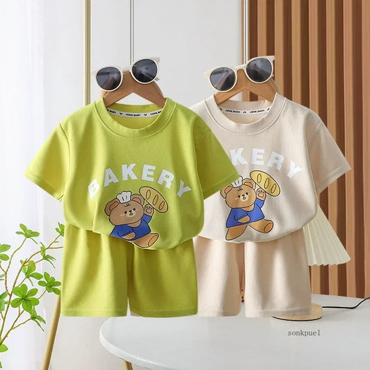 2Pcs Children Tshirt Shorts Set