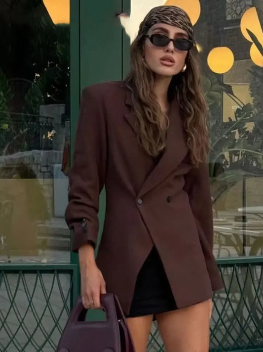 Long Sleeve Slim Short Casual Office Blazer Coats