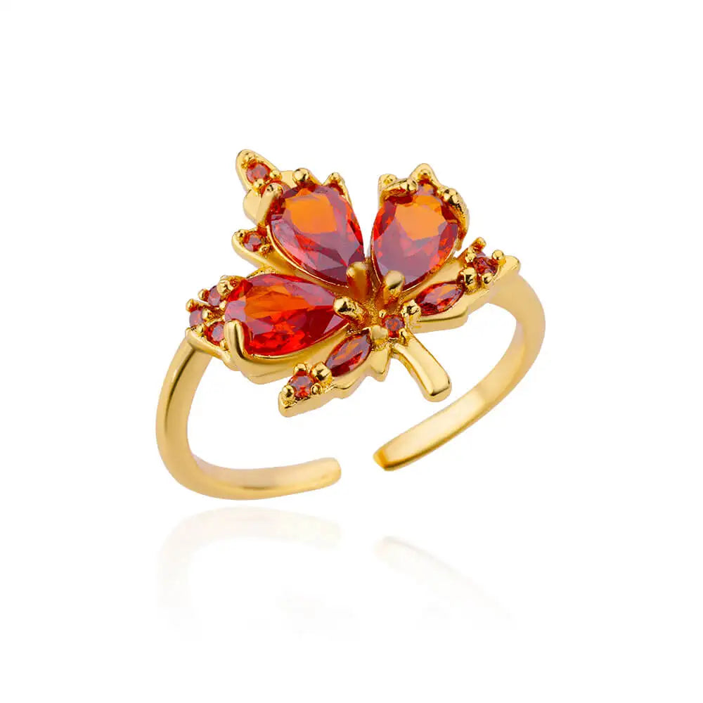 DANA Zircon Leaf Rings