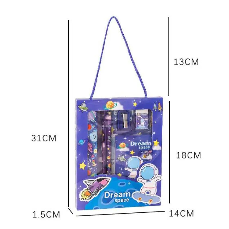 6Pcs/Set Cute Cartoon Capybara Pencil Stationery Set