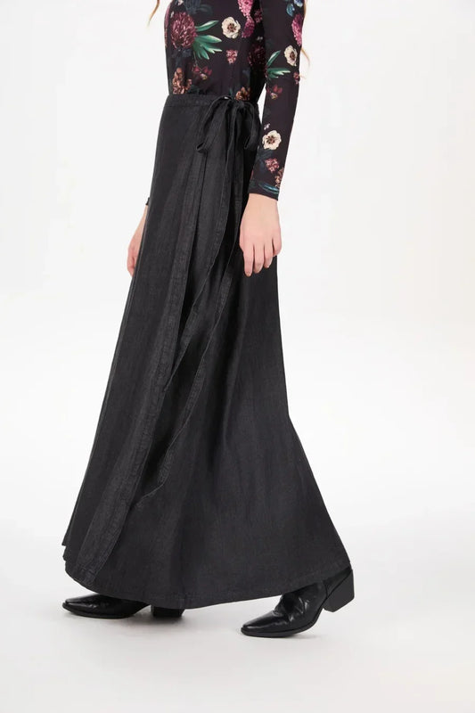 Denim one pieces wrap skirts