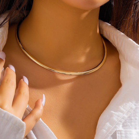 Vintage Iron Metal Choker Necklace