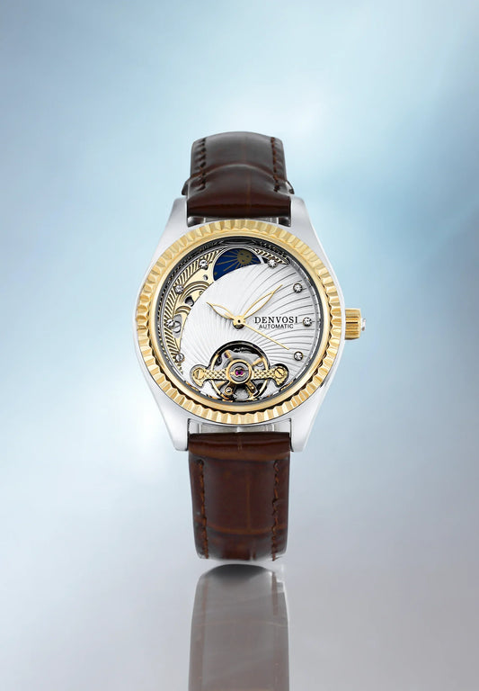 DANA automatic luminous leather watch