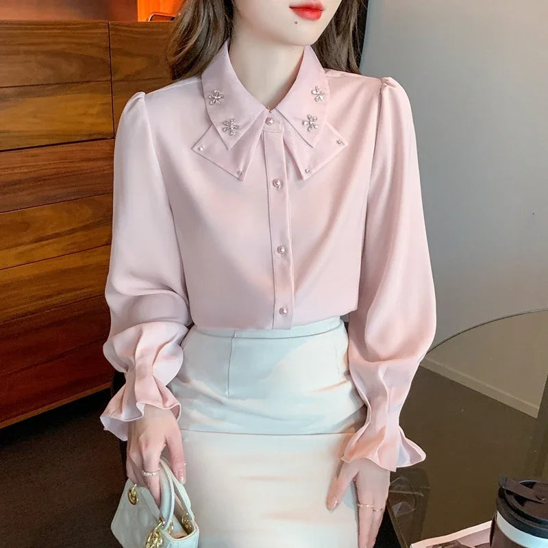 Chiffon Long Sleeve Blouses