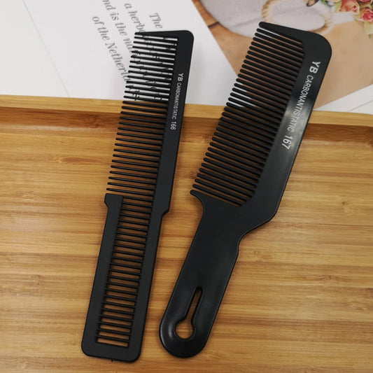 Black Flattop Hair Cutting Comb Hair Brush