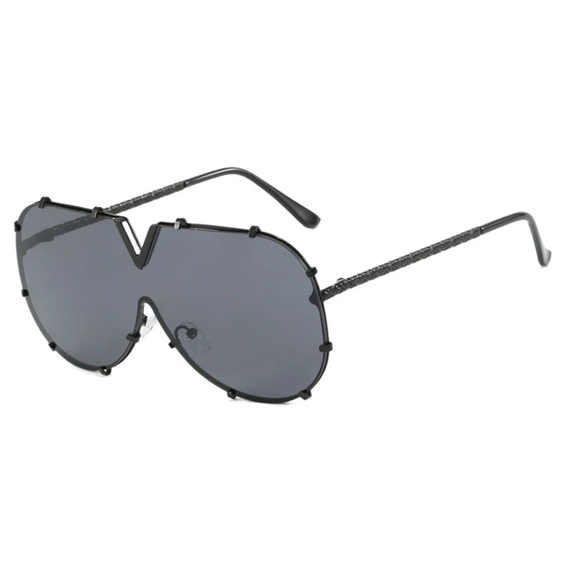 Metal Oversized Pilot Outdoor Windproof Sunglasses