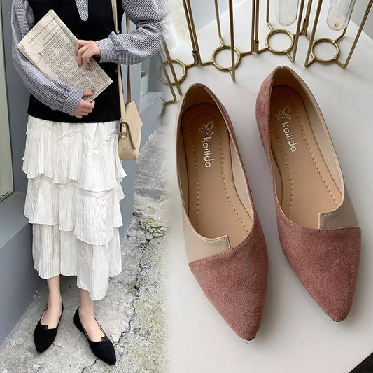 Pointed Toe Flat Slip On Loafers Shoes