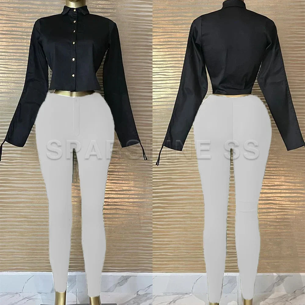 High Waist Leggings Slim Fit Trousers