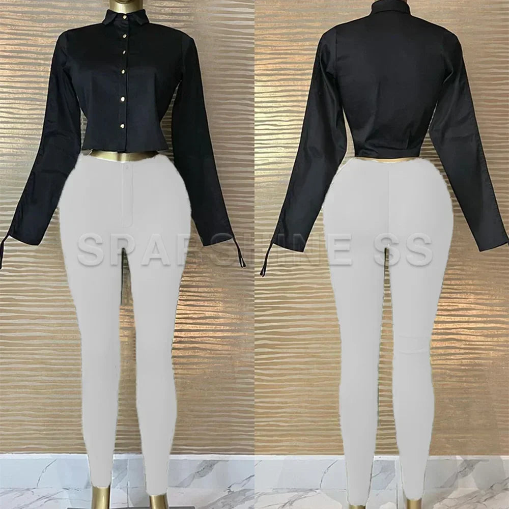 High Waist Leggings Slim Fit Trousers