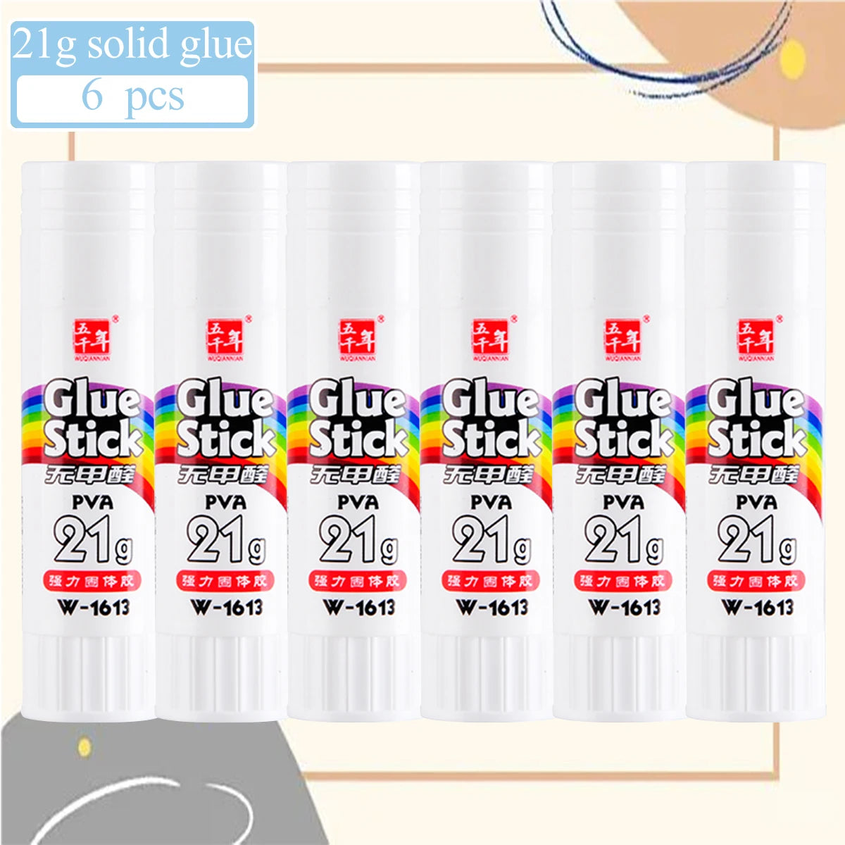 3/6PCS Student Office Stick Long Lasting Smooth Handmade Art Glue
