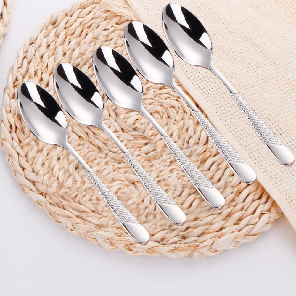 7.95"Luxury Gold Plated Dinner Spoon Set