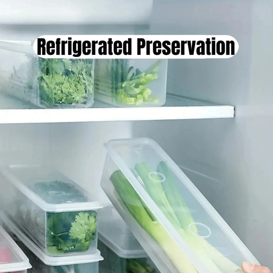 1/2/4Pcs Refrigerator Storage Boxes With Lid Plastic