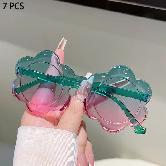 1/7 Pcs Flower Shaped Sunglasses