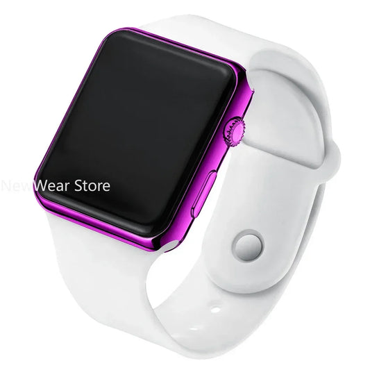 Digital Electronic Square LED Sport Wristwatch