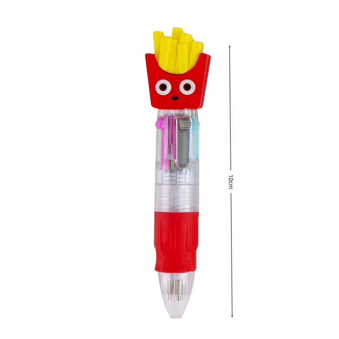 1-30Pcs Cute Cartoon Solid Color Four-Color Pen