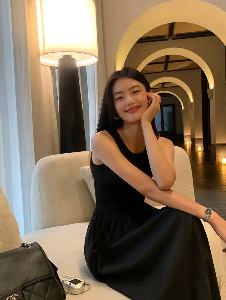 Black Midi Office Casual Dress