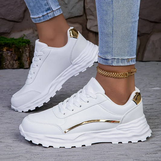 Lace-up Lightweight Soft Sole Walking Shoes