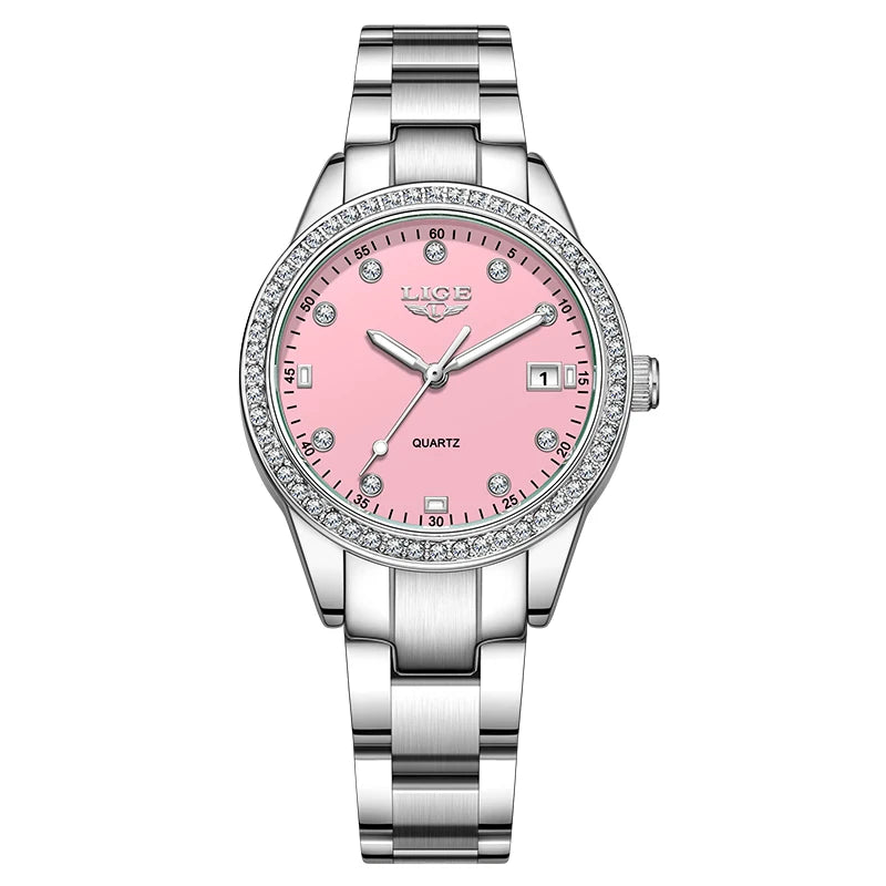 Luxury Luminous Stainless Steel Clock Waterproof Watch