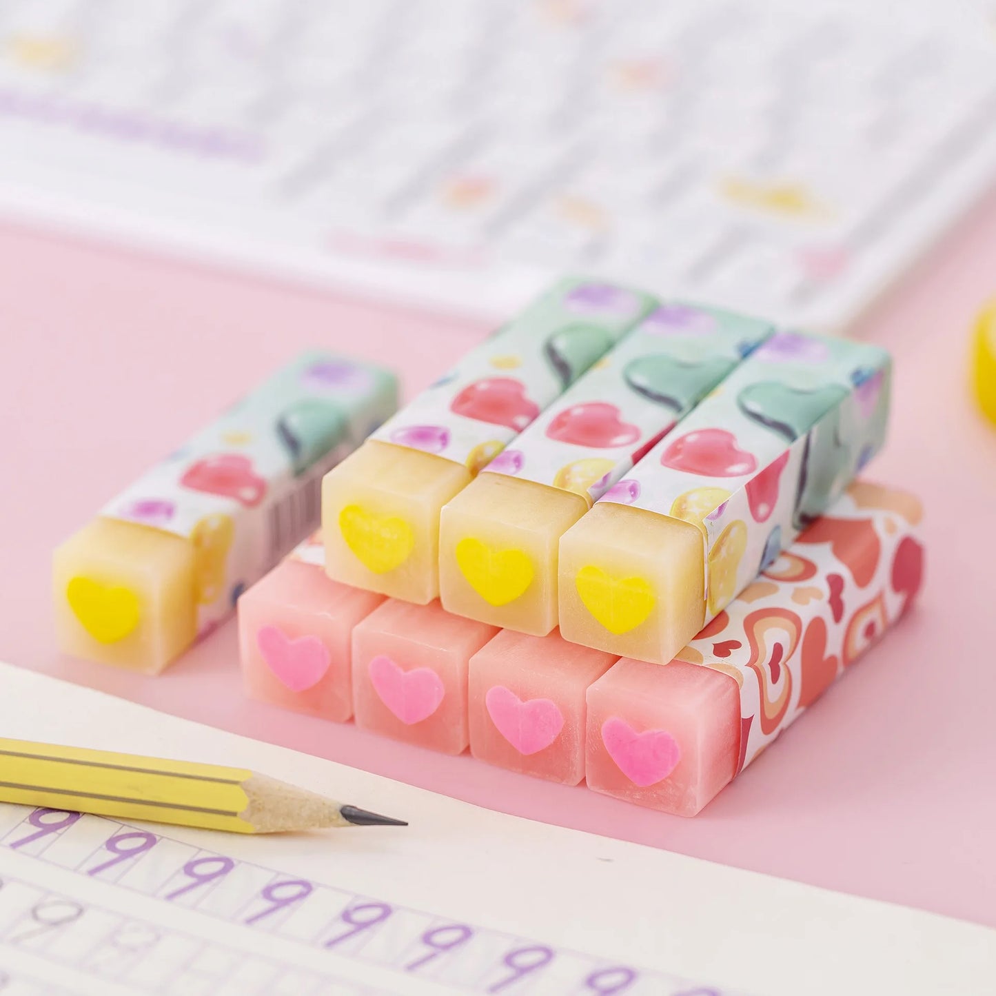 3pcs/lot Cartoon Creative Fruit Eraser Pupils Exam Pencil Eraser