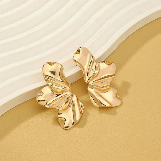 DANA Gold Irregular Metal Dangle Earrings