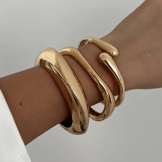 DANA Hip Hop Metal Cuff Bangles Geometric Bracelet