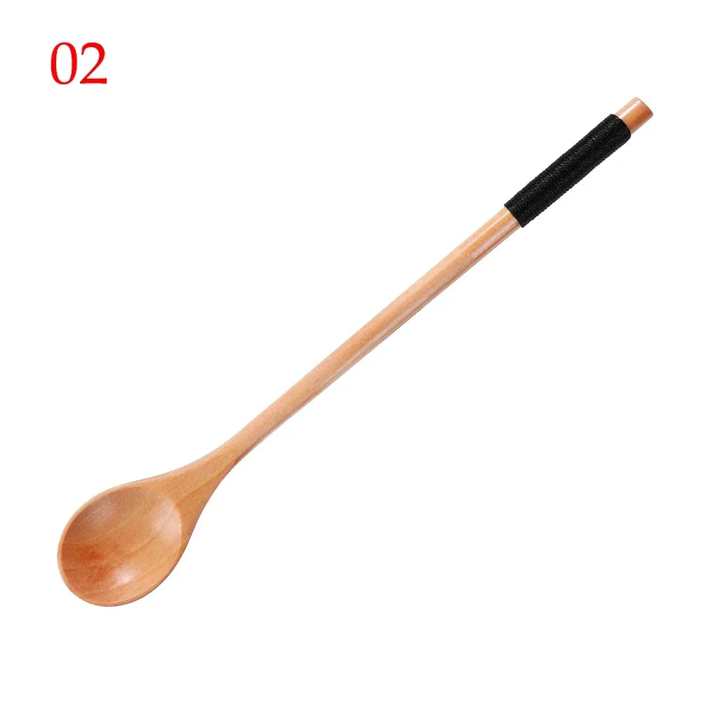 1Pc Wooden Spoon for Eating Mixing Stirring Cooking