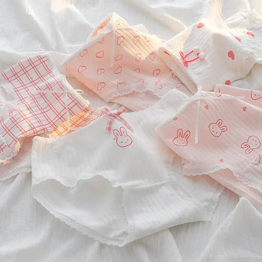 5Pcs/Set Cotton Underwear Lingerie