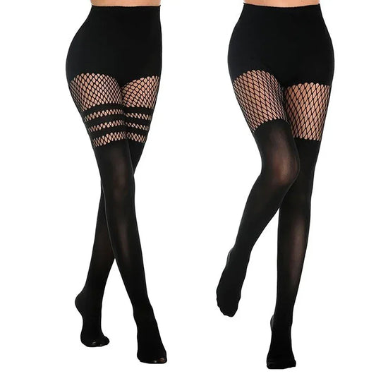 Black Hollow-Out Fishnet Sexy Fishing Net Socks