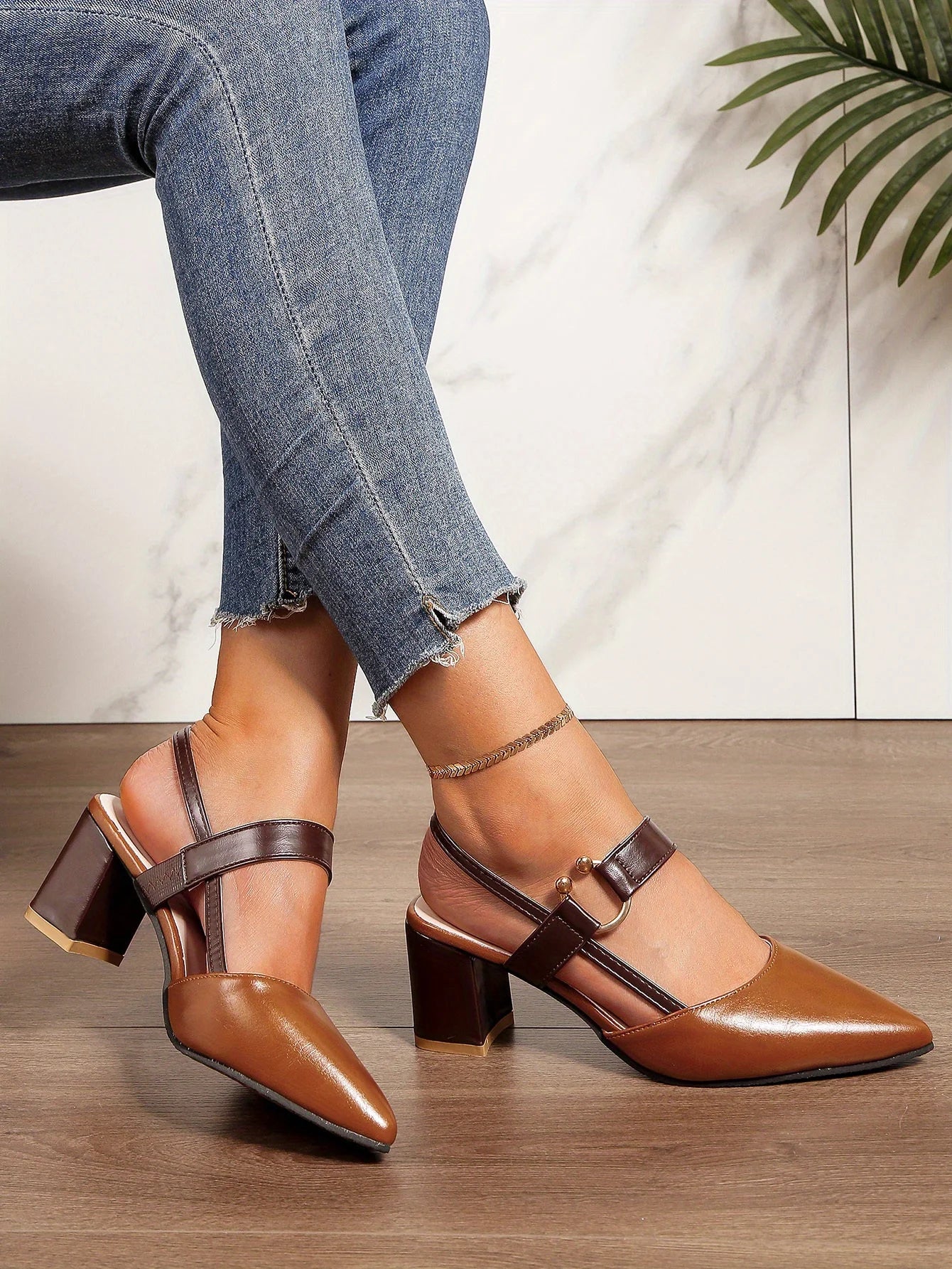 Toe Block High Heel Sandals