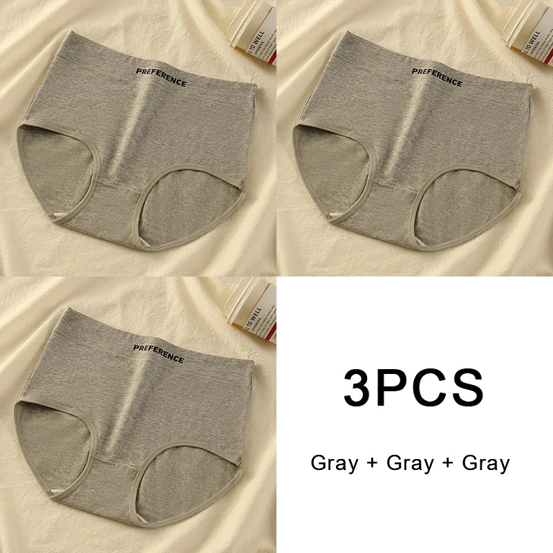 3PCS/set Cotton High-waist Underwear Lingerie