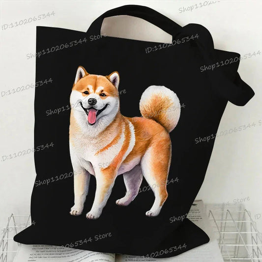 Animal Dog Series Canvas Tote Bag