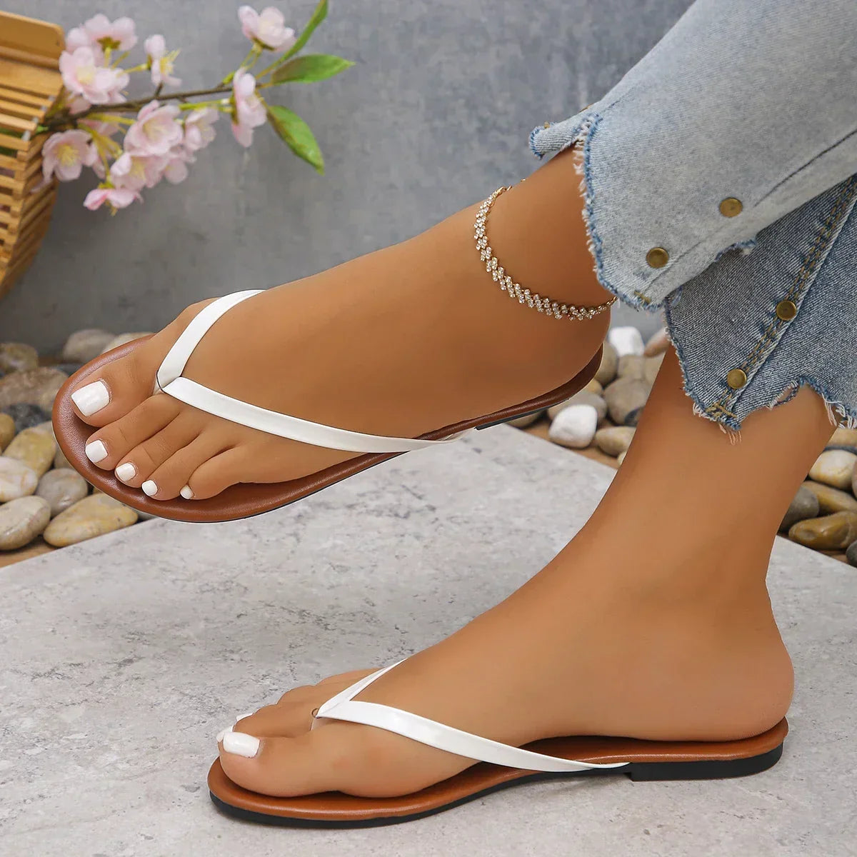 Flat Flip Flops Lightweight Slippers