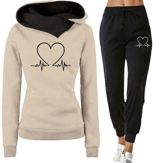 Woman Tracksuit Two Piece Set Pullovers Sports Outfits