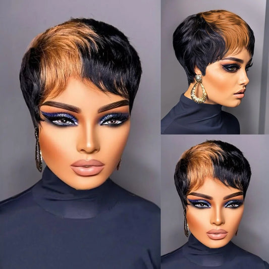 Short Straight Pixie Cut Hair Bob Wig