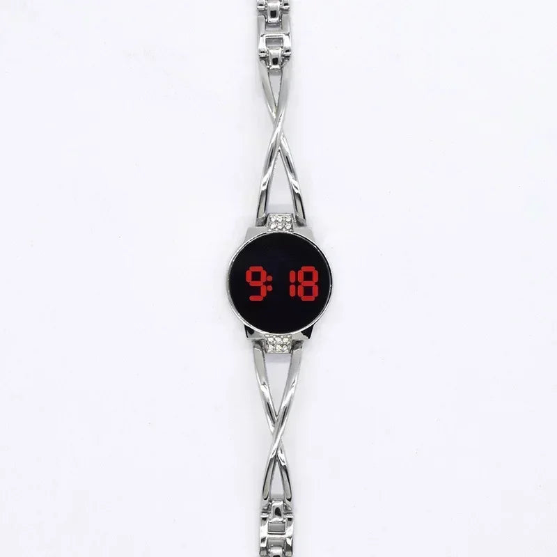LED Touch Screen Steel Electronic Watch
