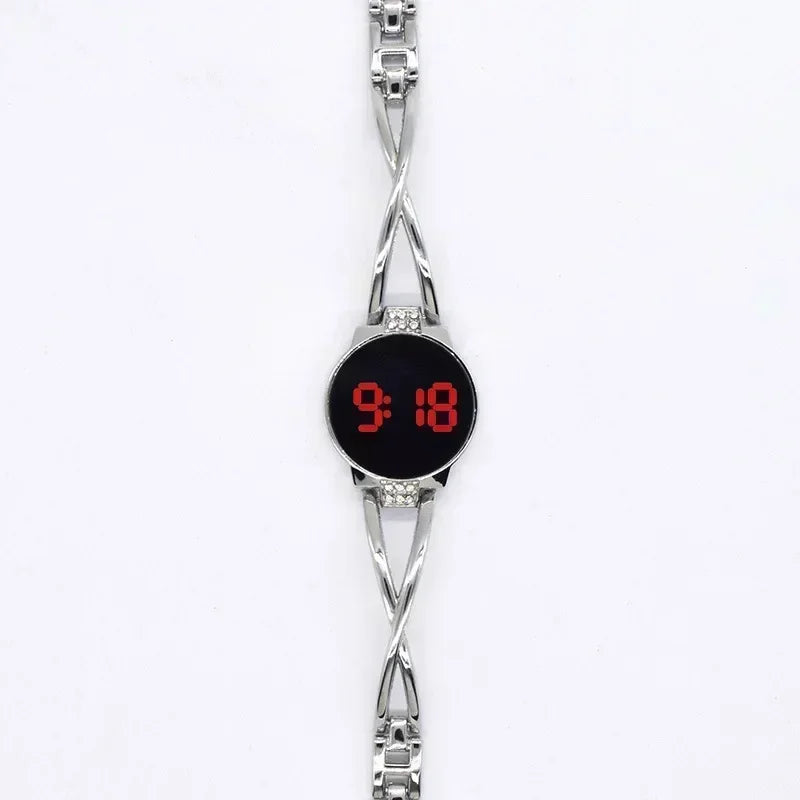 LED Touch Screen Steel Electronic Watch