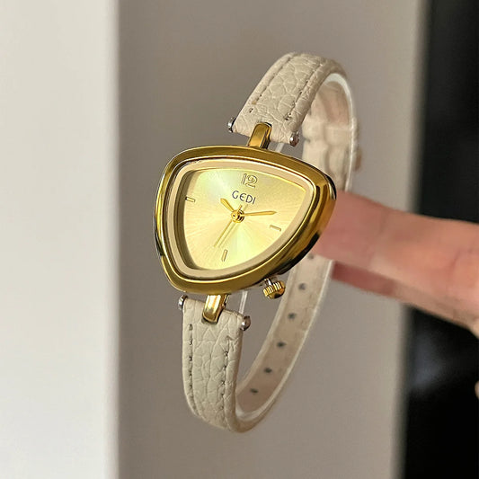 Versatile Irregular Triangle Dial Design Waterproof Quartz Watches