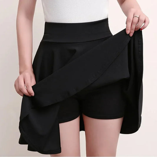 Basic Mini Skater Fluffy Skirt