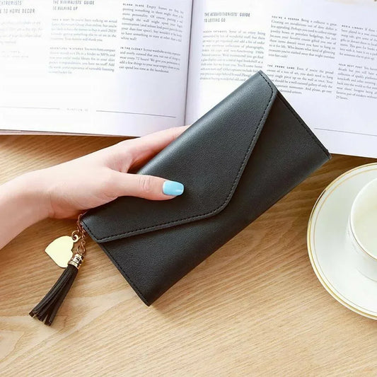 Black Small Leather Coin Rose Gold Wallet
