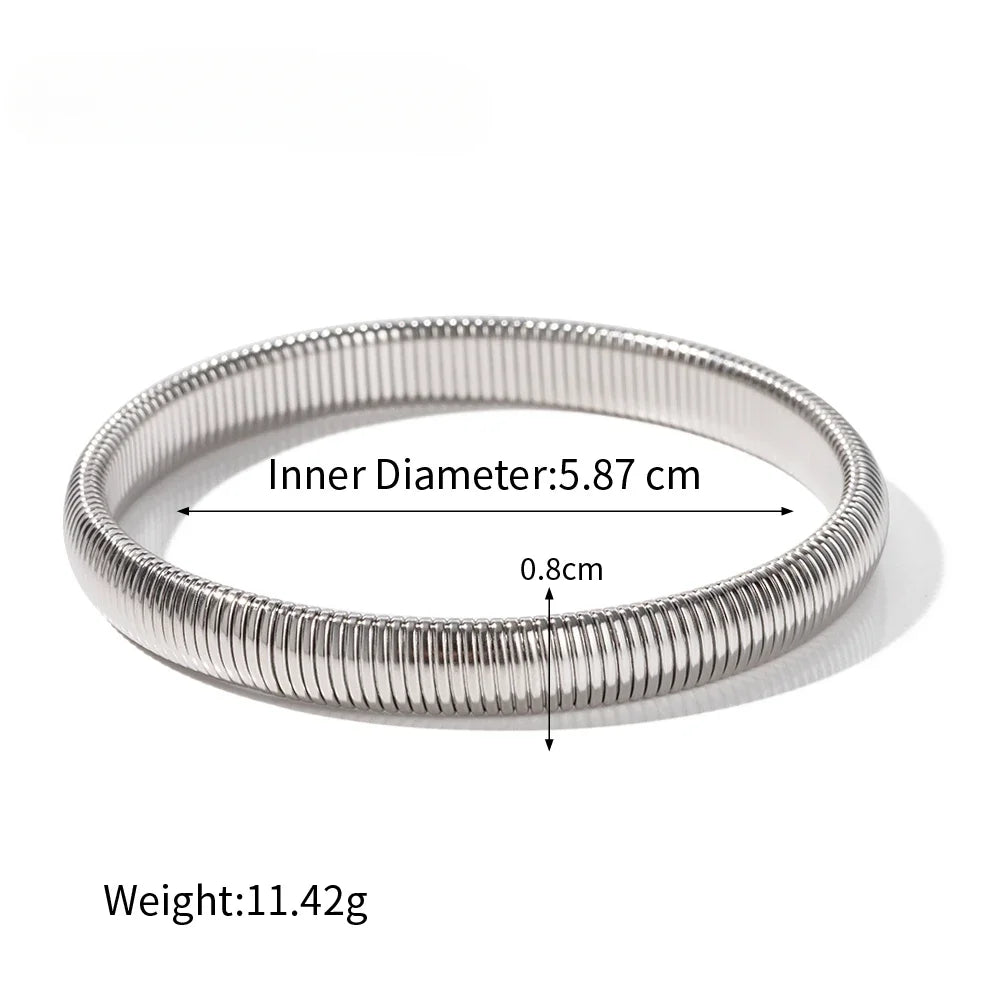 DANA Stainless Steel Flex Snake Cuff Bracelet