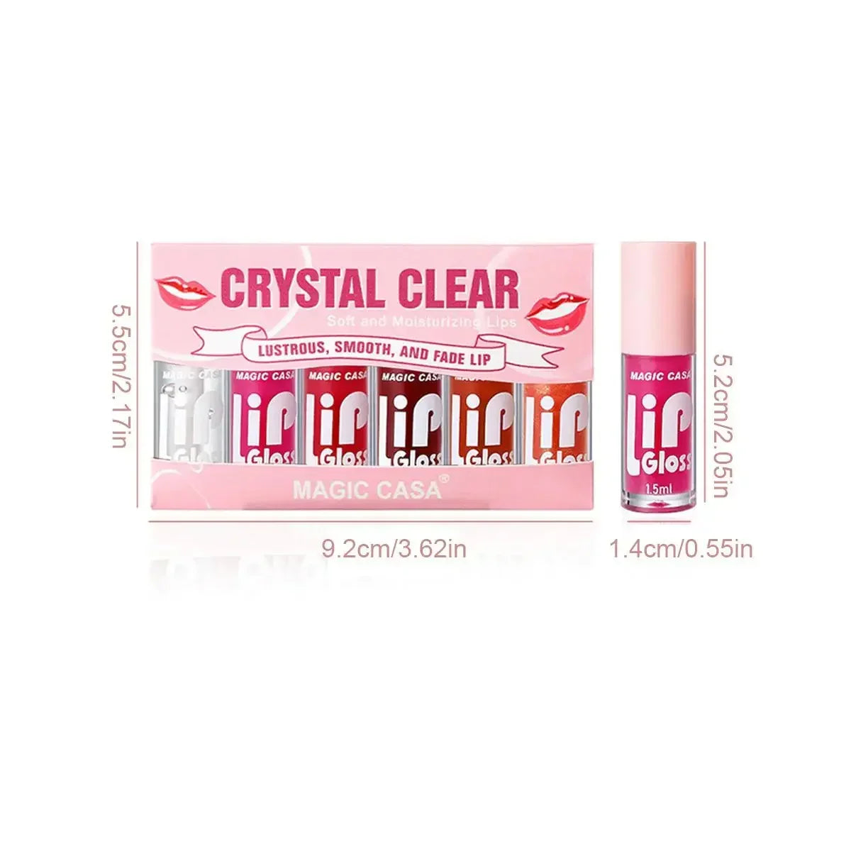 6pcs/set Jelly Lip Oil long-lasting Moisturizing