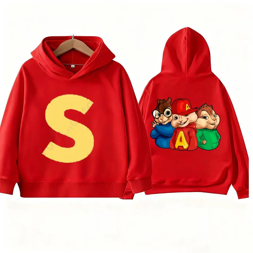 Alvin Chipmunk Printed Sportswear Spring Autumn Long Sleeve Casual Hoodie
