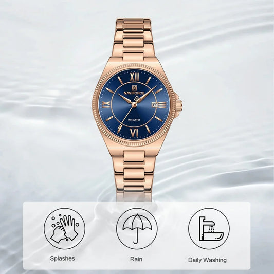 Vintage Display Stainless Steel 3ATM Waterproof Elegant Quartz Watch