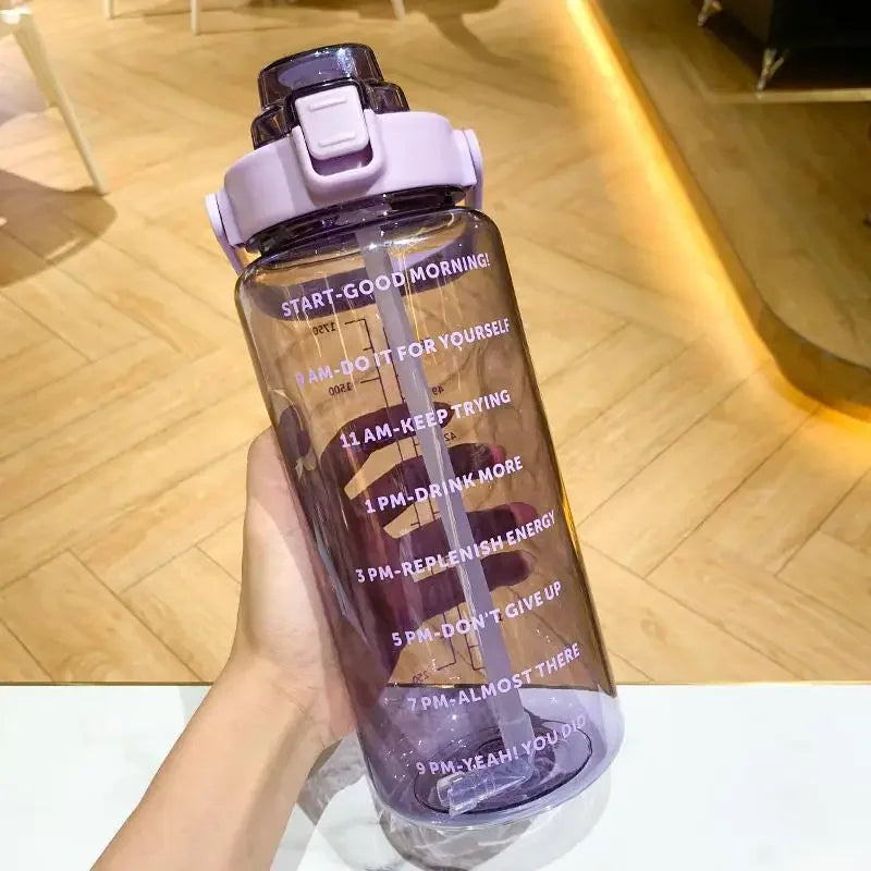 2L Sports Water Bottle Large Capacity Plastic Water Cup