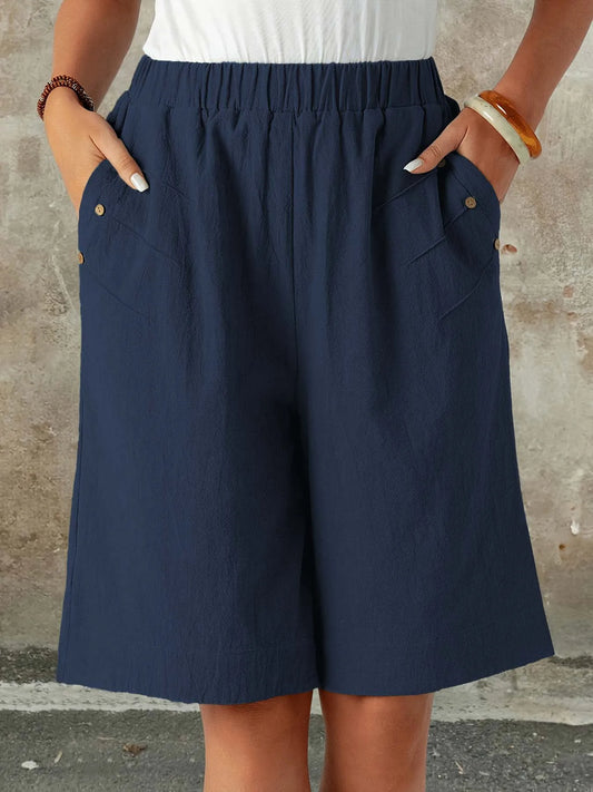 High Waist 5-Inch Casual Lounge Straight Leg Shorts